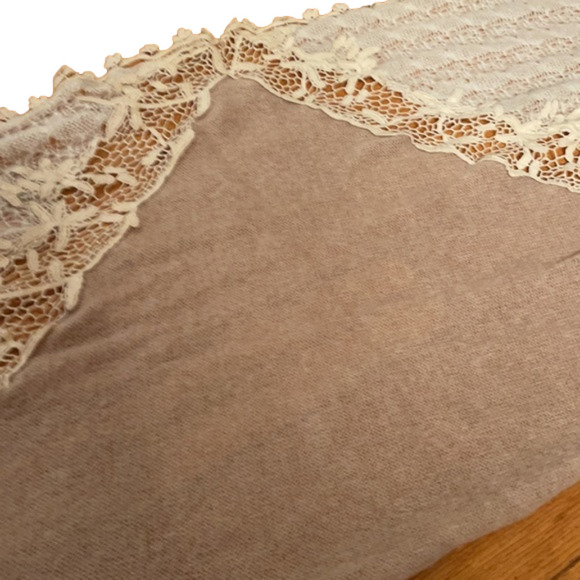BELLARINA Cashmere, wool and lace shawl wrap. EUC